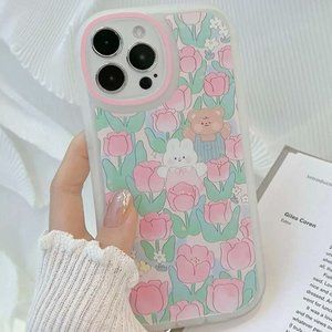 Cute Flower Bunny Iphone Case - Iphone 13/13 Pro/13 Pro Max